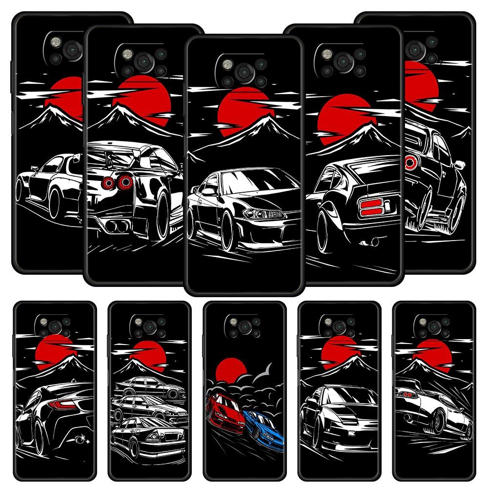 Япония JDM Спортивные Автомобили Мужской Мужчины Чехол Для Xiaomi Poco X4 X3 NFC F3 M3 M4 Mi Note 10 11 Ultra 12 Pro 10T Lite 9T 11i 11X 5G Обложка