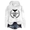Women's Hooded Long Sleeve Printed Flannel Top Hooded Sweatshirt