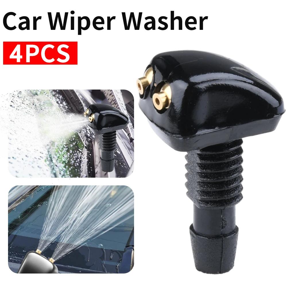 Автомобильные стеклоочистители Распылительная насадка для омывателя Подходит для большинства моделей автомобилей Автомобильные двойные отверстия Автомобильные стеклоочистители Водяная струя Аксессуары для стеклоочистителей