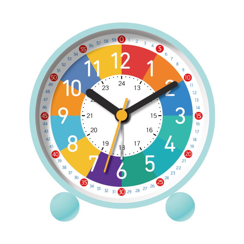 Бесшумный детский будильник с ночником - Мультяшный дизайн для спален и общежитий