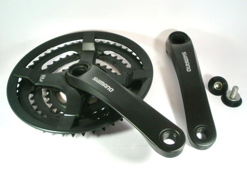 SHIMANO Передняя звездочка 170 мм с защитой цепи BB квадратный вал EFCTY501C888CLB TOURNEY (MTB) FC-TY501 48×38×28T 8S/7S/6S Черный/Совместимый 122,5 мм