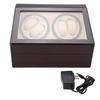 Mechanical Watch Winder for 4 Automatic Watches 6 Wristwatch Storage Display Case Red White