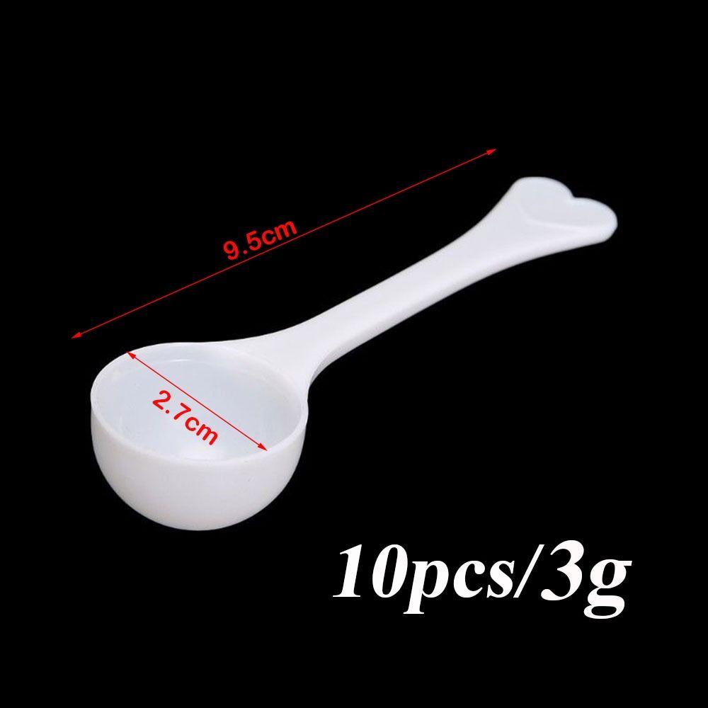 10PCS Tools Protein Powder Scoop Plastic Coffee Milk Measuring Spoon 1/3/5/10g