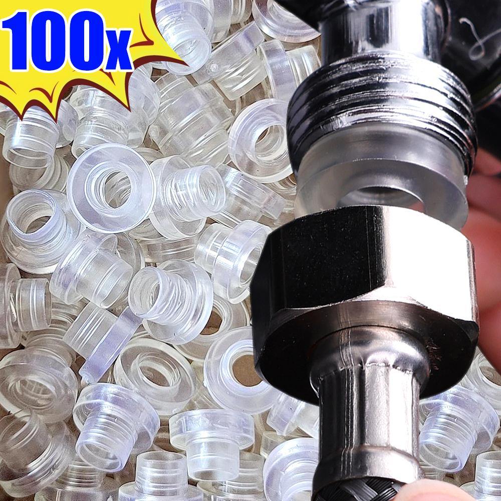 100-20Pcs Transparent Faucet Leak-proof Sealing Gasket Valve Hose Silicone Washer Seal O Ring for Plumbing Plug Prevent Leakage