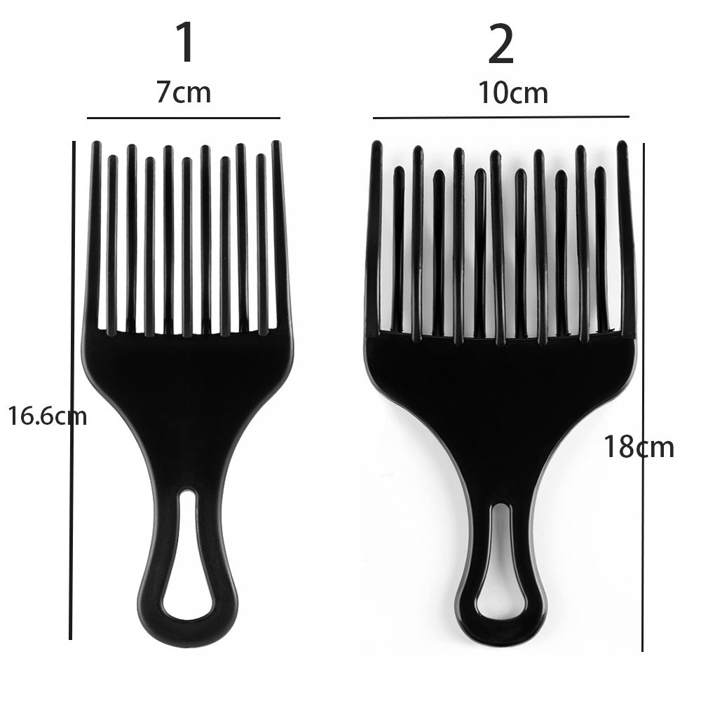 Curly Hair Anti-static Salon Styling Tool Hair Fork Brush Wide Tooth Comb Afro Hair Pick Comb