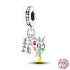100% 925 Silver Fantasy Flying Dragon Mysterious Butterfly Charms Pendants Fit Qikaola Original Bracelets DIY Jewelry