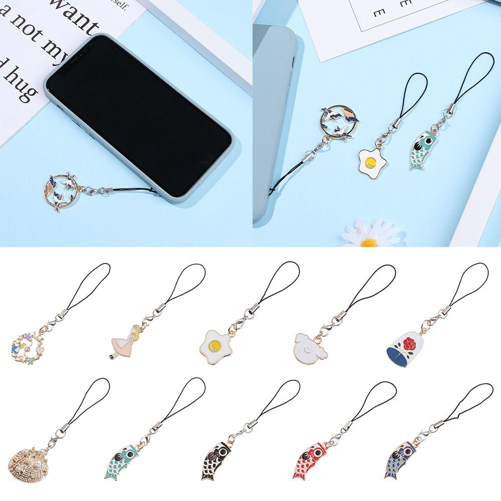 Шарм Сумка Аксессуары Кот Милый Цветок Чехол для телефона Подвеска Мини