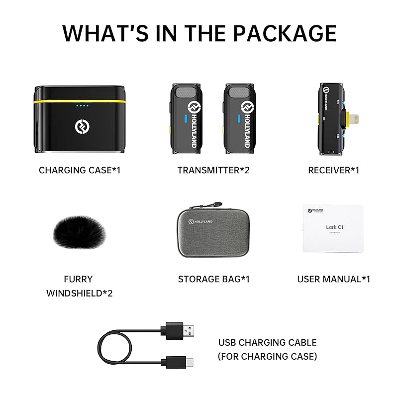 [MFi & Technical Conformity Certification Obtained] Wireless Microphone - Pin Microphone - Compatible with iPhone/iPad - Wireless Pin Microphone -