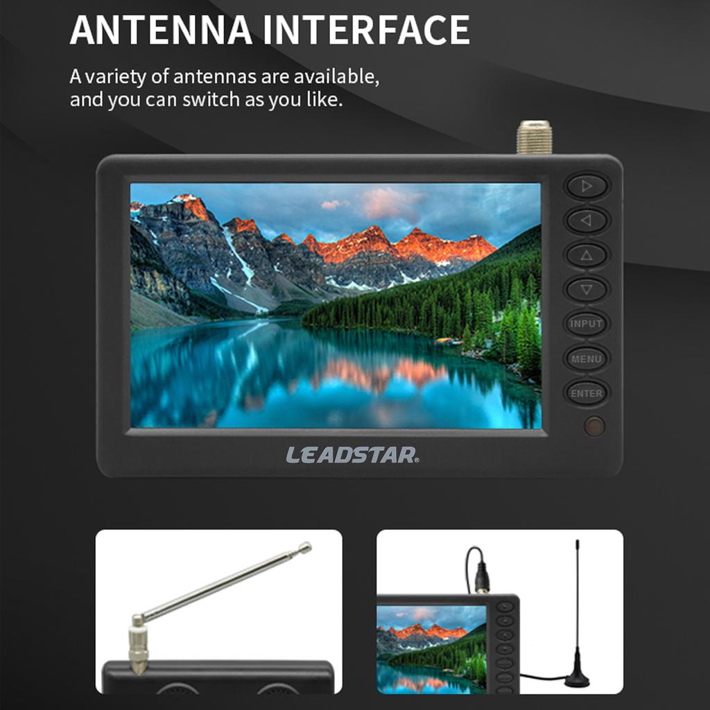 LEADSTAR D5 ATSC Цифровой ТВ-плеер с 5-дюймовым экраном Портативный карманный телевизор Автомобильный телевизор Мультимедиа