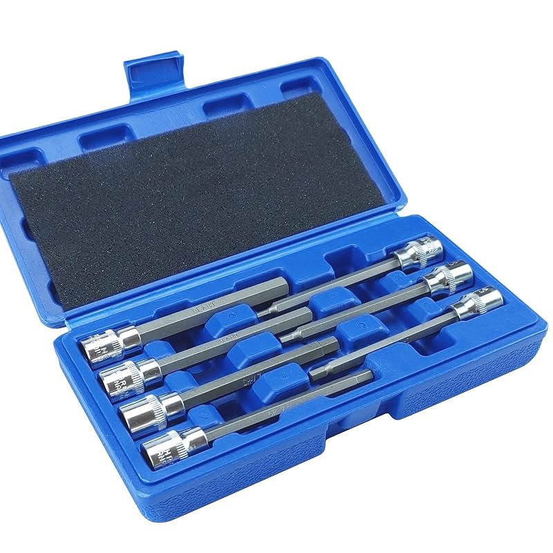 Набор из 7 предметов 7Akiranoai Набор торцевых головок с шестигранными битами от 3 мм до 10 мм С кейсом Шестигранный набор торцевых головок из Cr-V стали DIY инструменты