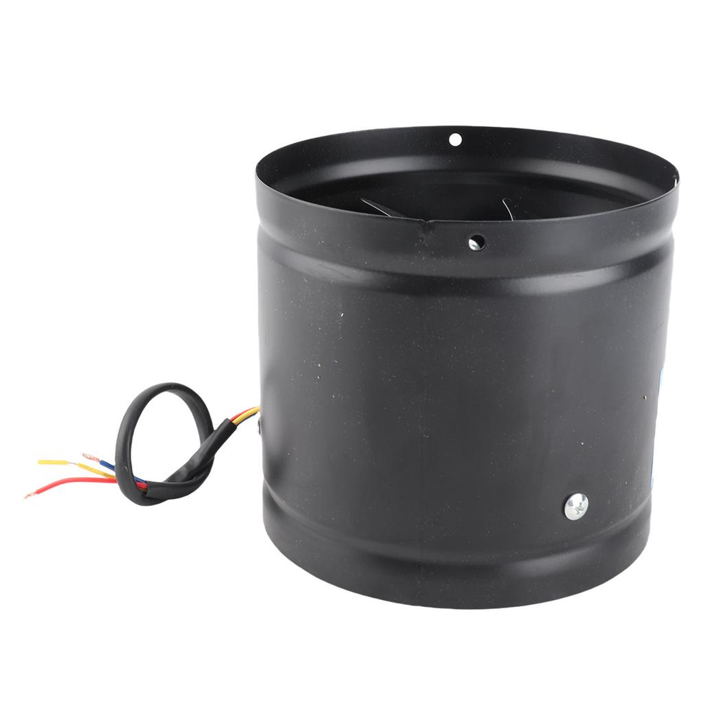 Канальный вентилятор Мощная вентиляция Металлический Высокоскоростной Двигатель с медной обмоткой Круглый Вытяжной вентилятор для ванной комнаты, кухни, подвала Черный