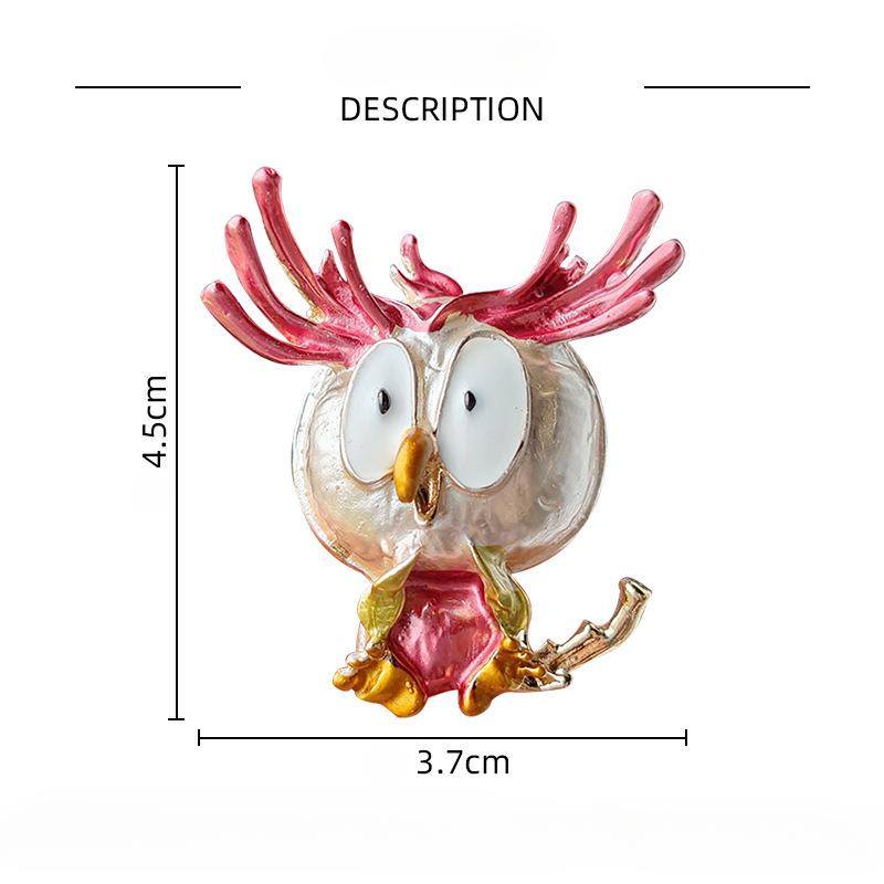 Милые эмалевые броши в виде совы с птицей для женщин, коричневые, синие, красные, белые, птичьи, животные, вечерние, повседневные броши-булавки, подарки