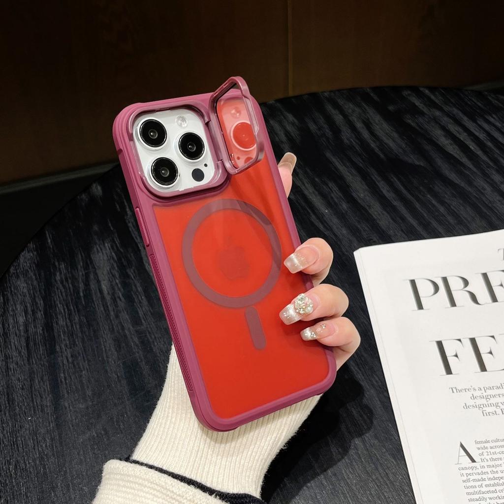 Роскошный чехол-подставка с магнитом для iPhone 16 15 14 Plus 13 12 11 16 Pro Max С защитой камеры Для Magsafe