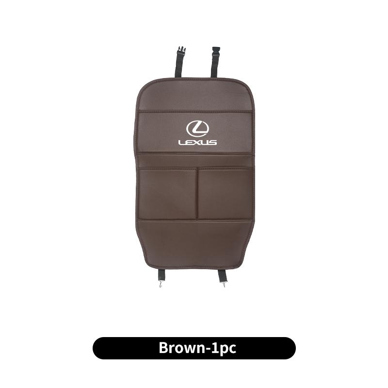 CKU5 Car Seat Back Storage Bag Leather Seat Anti-Kick Pad Accessories For Lexus CT200h ES250 ES300h IS250 IS200 GS300 GS460 GX470