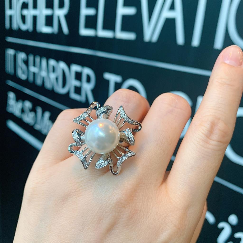 Кольцо с жемчугом Wish для женщин Модное регулируемое кольцо Ручная мода