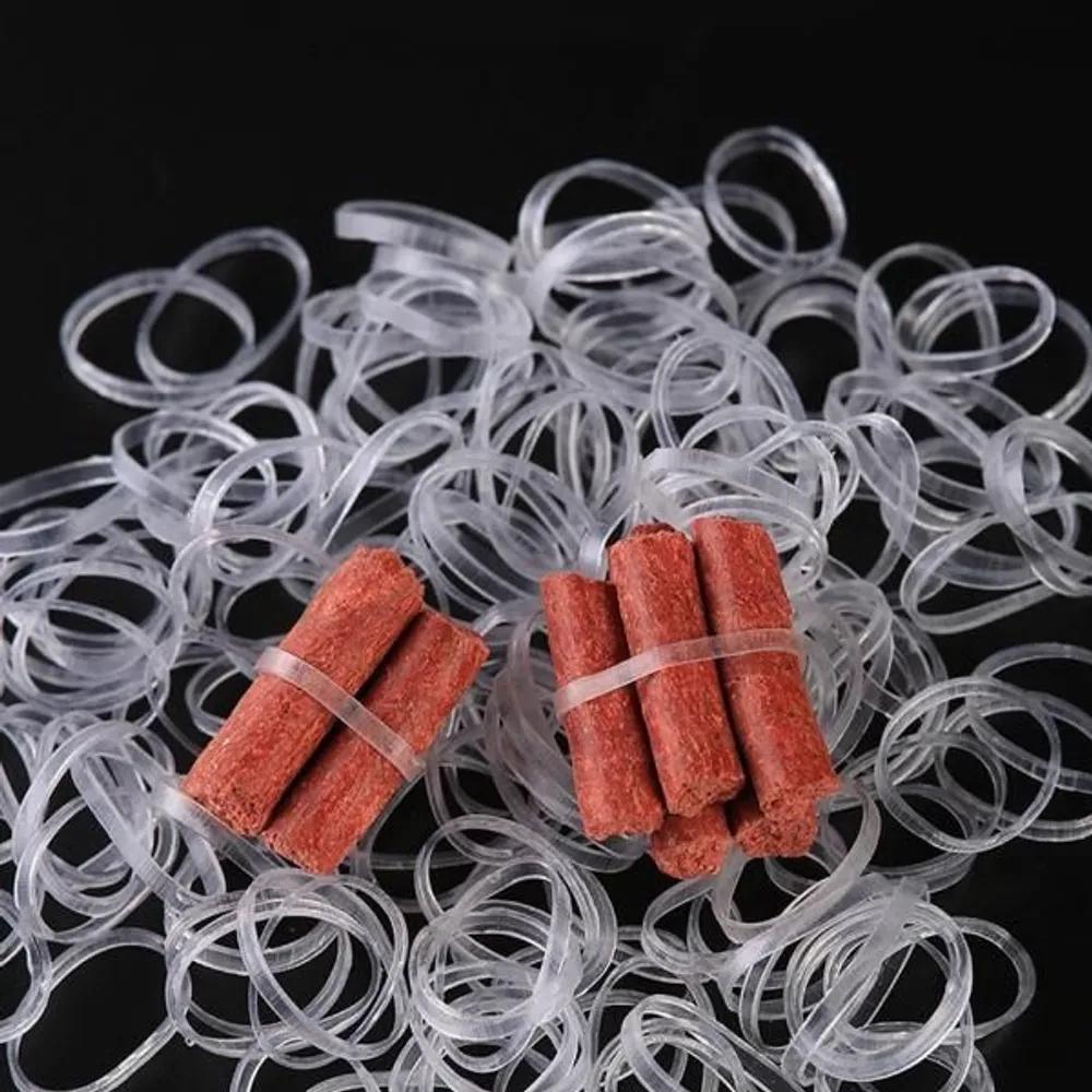 Large capacity transparent rubber bands, 1 pack of 1,000 pieces, diameter 1.5cm