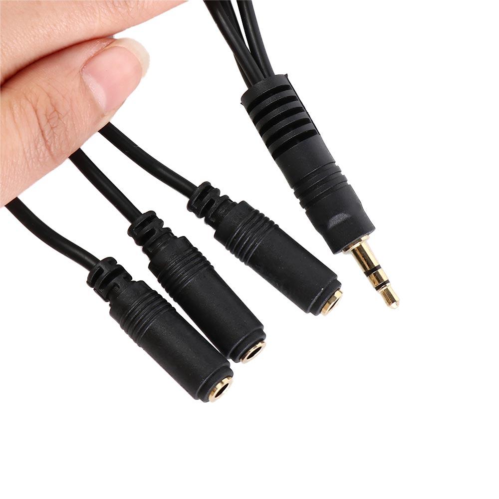 TRRS 3.5mm Male Stereo Splitter Wire Audio Adapter Cord 3.5mm Splitter Cable Headset Splitter Cable