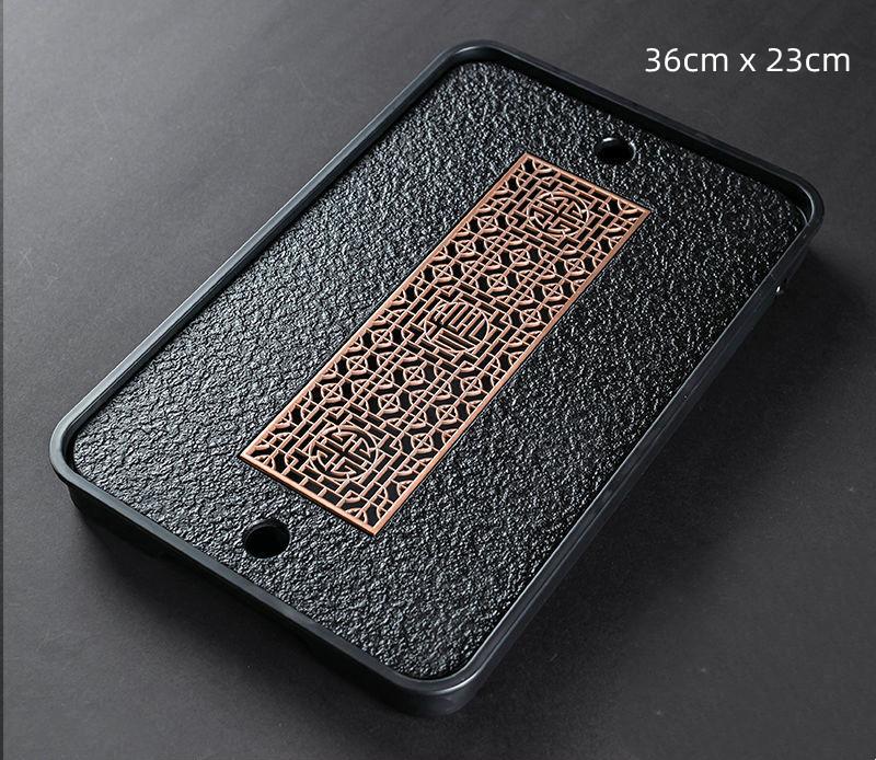 Легкий роскошный поднос для чайного столика, высококачественный китайский поднос для чая, чайный сервиз, дренажная доска для хранения воды, чайная доска