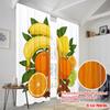 2pcs 2D Flat Printing Party Window Curtains Fruit Spice Citrus Blend Polyester Without Electricity Birthday Party Use for Gold