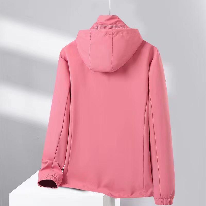 Мужская и женская водонепроницаемая спортивная ветровка со съемным капюшоном - куртка на весну/осень