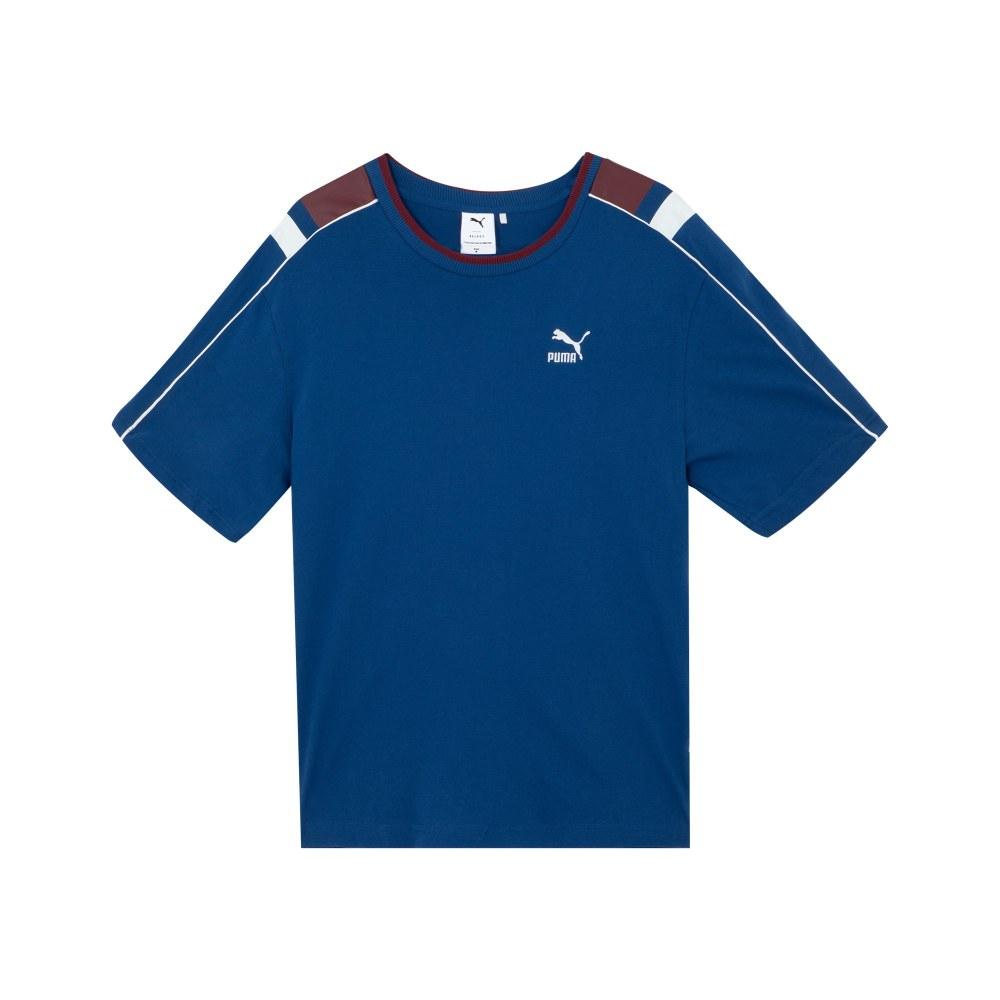 Puma Archive Pack Short Sleeve Tee With Logo Embroidery Unisex Tops Blue 622777-67