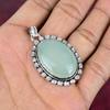 Украшения ручной работы из драгоценных камней Aqua Chalcedony, кулон из стерлингового серебра 925 пробы, уникальный дизайн, для женщин