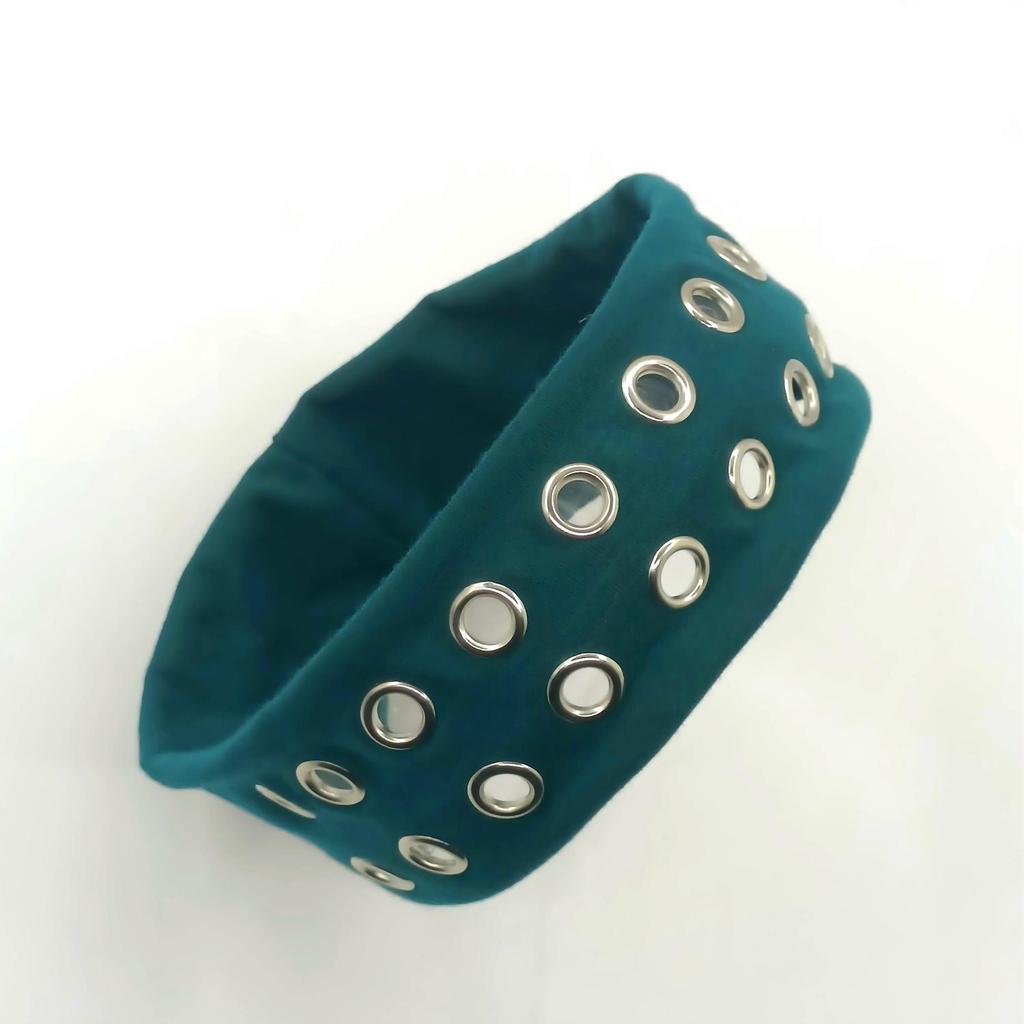 Eyelet Headband Elastic Headband Steampunk Headband Wide For Sports Women Girls