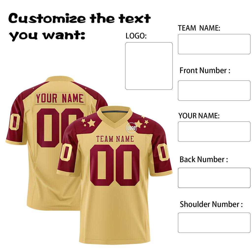 Custom Football Jerseys Personalized Printed Team Name & Number Sports Uniform For Men Women Youth