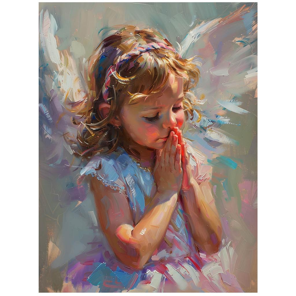 Pastel Angel Poster Pastel Angel Poster, 50X70 Cm, Black Aluminum Frame, 230 Gsm Matte Paper