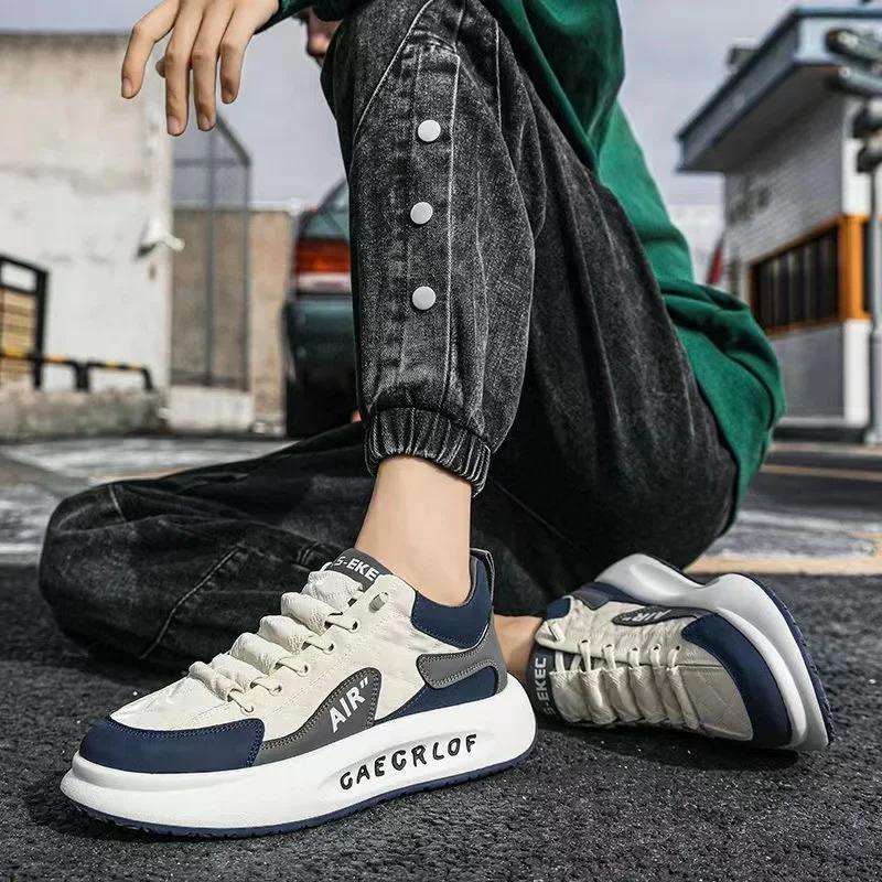 Осень Новые Повседневные Дизайнерские Туфли на Платформе Уличные Спортивные Кроссовки для Бега для Мужчин Zapatillas Модные Мужские Кроссовки