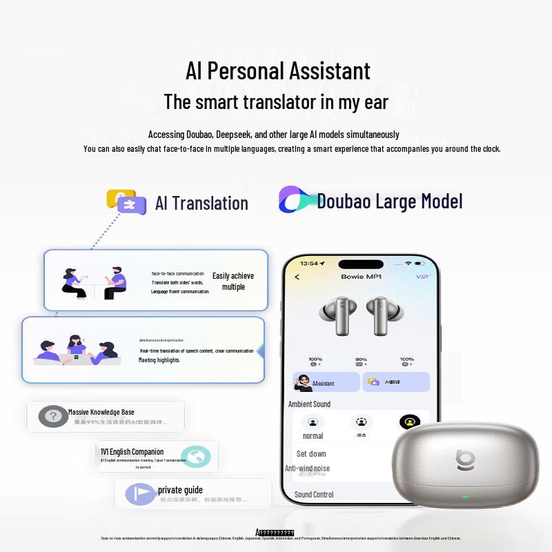 Baseus Беспроводные наушники MP1 с шумоподавлением и AI-переводом