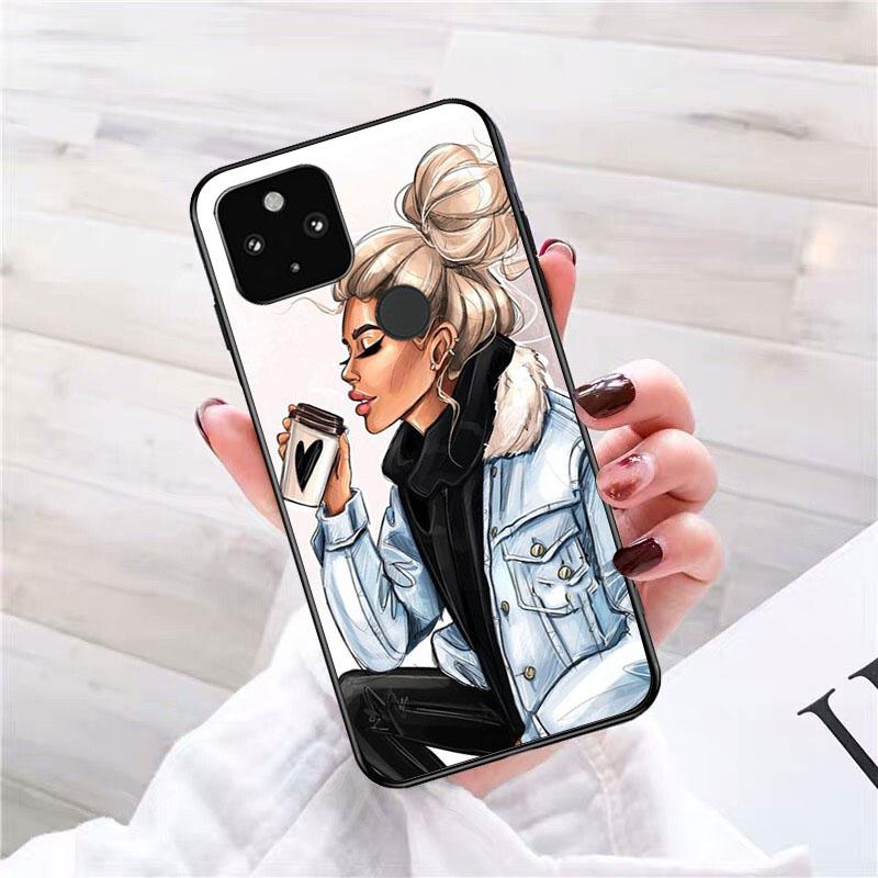 Хорошо, но чехол для телефона First Coffee Girl для Google Pixel 7 Pro 7 6A 6 Pro 5A 4A 3A Pixel 4 XL Pixel 5 6 4 3 XL 3A XL 2 XL