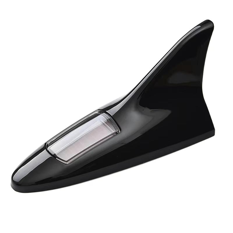 Car Roof Light Solar Flashing Auto Tail Lamp Waterproof LED Warning Strobe Light Shark Fin Shape Flashing Anti-Collision Lamp
