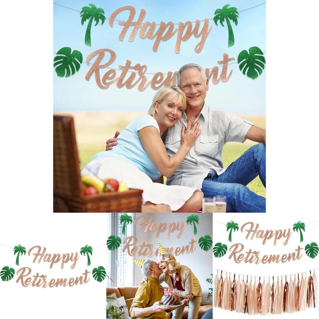 Retirement Theme Party Banner And Tassel With For Summer Event And Background Decor