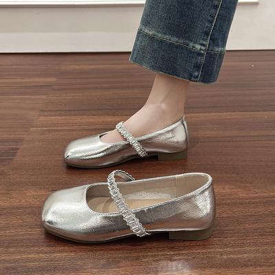 Французские туфли Мэри Джейн на толстом каблуке со стразами, женские, лето 2025, новая модная универсальная обувь в сказочном стиле, с темпераментом, маленькие одинарные туфли