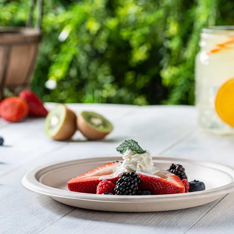 50 шт одноразовых тарелок 6/7/8/9/10 дюймов бумажные обеденные тарелки экологически чистые разлагаемые столовые приборы на день рождения для кемпинга пикников вечеринок