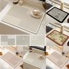 Dish Drying Mat Sink Splash Guard Super Absorbent Cuttable Mats Coffee Maker Dry Draining Mat Kitchen Counter Waterproof Pad