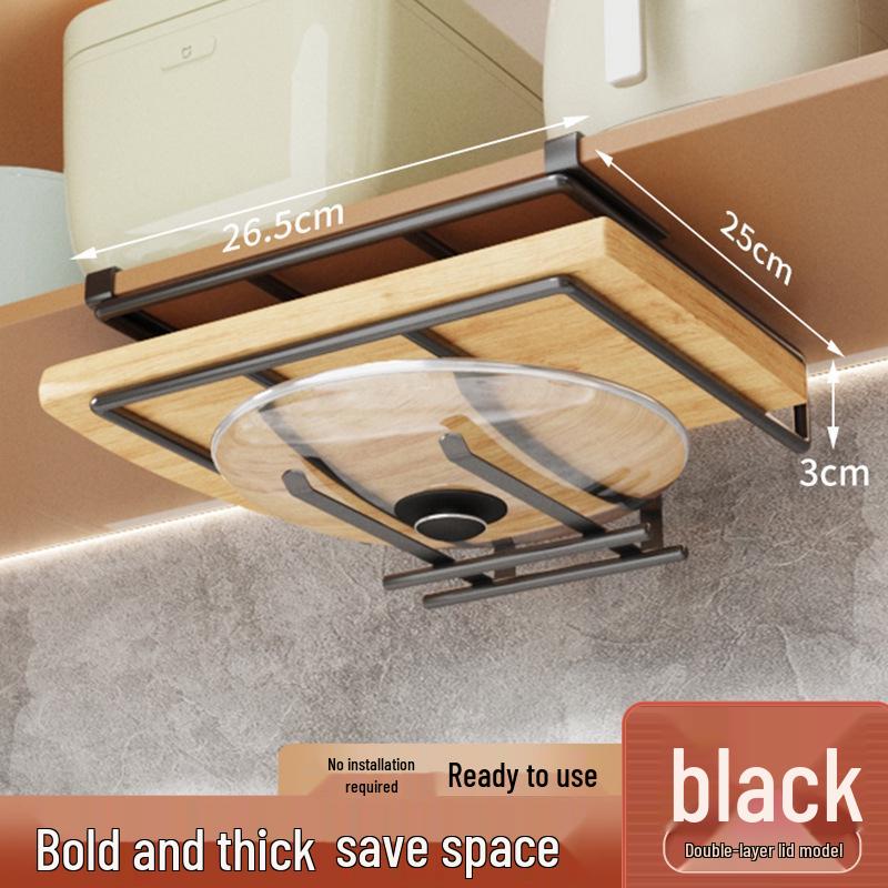 Storage Wallmounted Cutting Board Kitchen And Pot Lid Rack