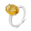 Серебряное кольцо с цитрином nano 4.806ct, вес изделия 3,49 гр (2170426)