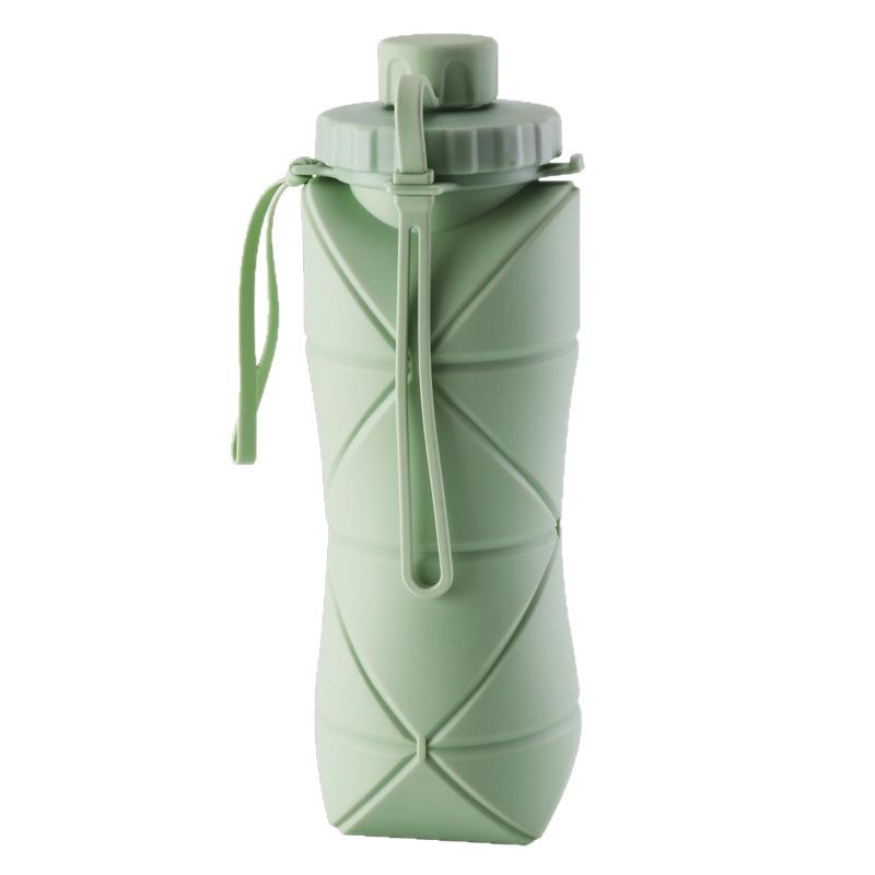 Collapsible Silicone Sports Water Bottle - Heat Resistant Portable Cup