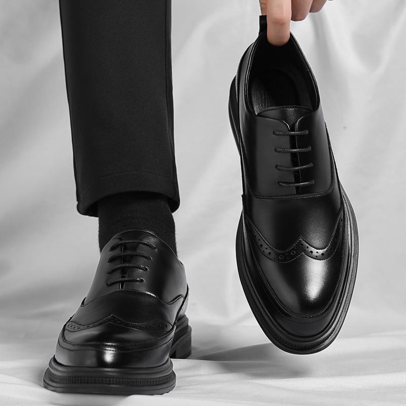 Кожаные туфли мужские Brock деловые повседневные кожаные туфли осенние мужские свадебные туфли для жениха новые