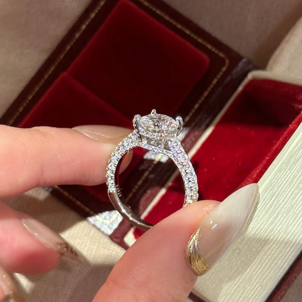 Классические обручальные кольца с белым цирконом, покрытые серебром 925 пробы, для женщин, тонкие ювелирные изделия