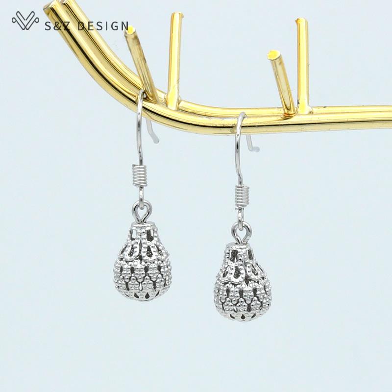 Элегантные модные винтажные богемные полые серьги цвета розового золота для женщин, ювелирные изделия, подарок для девочек