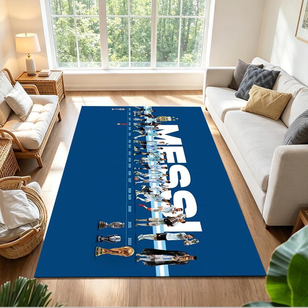 Football Messi Floor Mat Suitable for Living Rooms Dormitory Decorate room Hallway Anti-slip Rug Anime Office Decor Spiritual Gift
