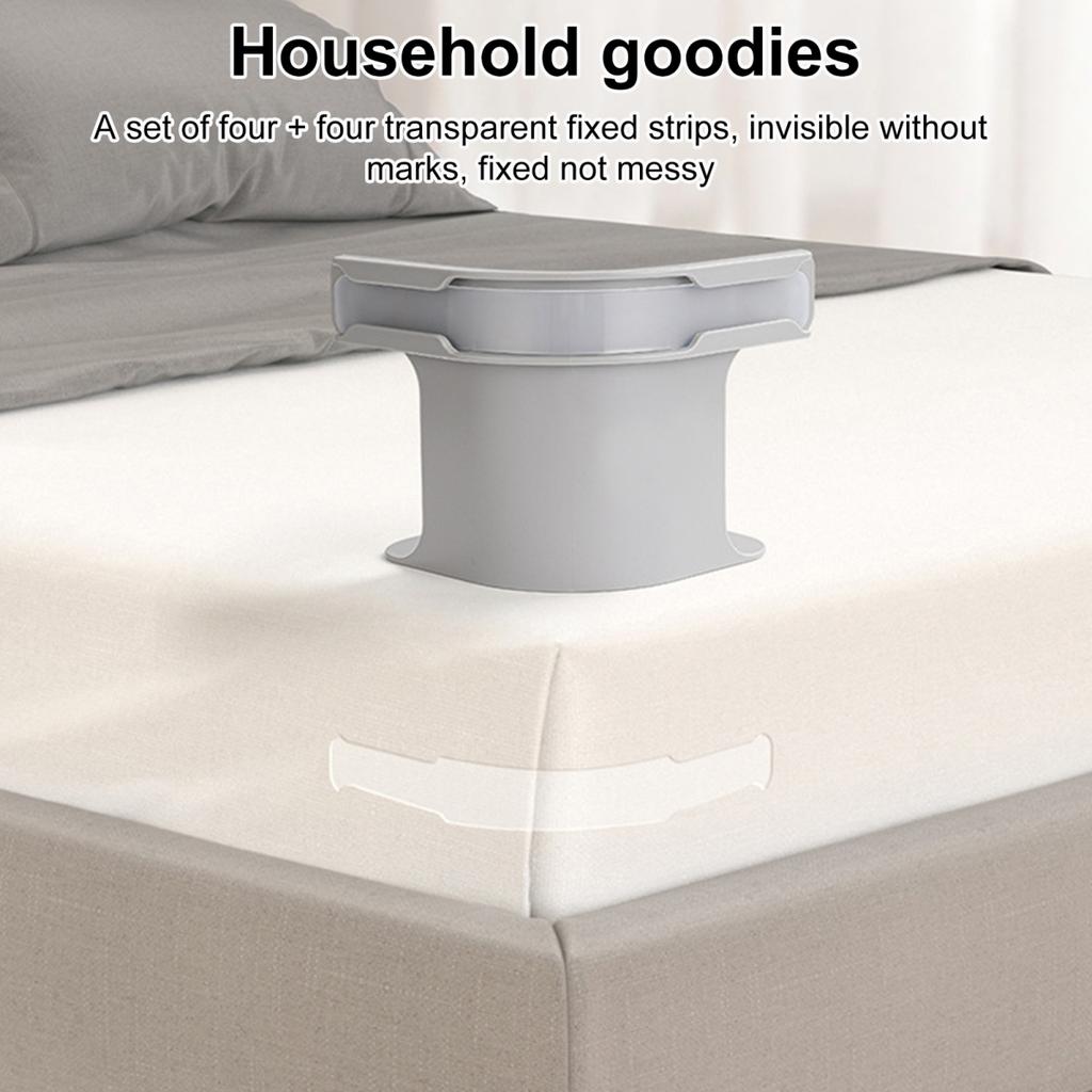 Yousheng 4Pcs Bed Sheet Holder with Lock Strip Heavy Duty Keep Sheets Tight Corner Fitted Sheet Strap Clip Keeper Fastener Fit All Mattress Size