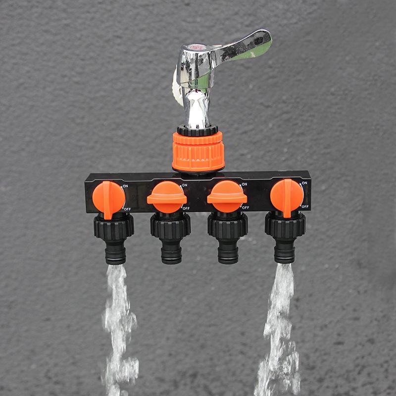 Дом Сад 4-ходовой Водный Коннектор с Переключающим Клапаном Кран Быстрое Соединение.