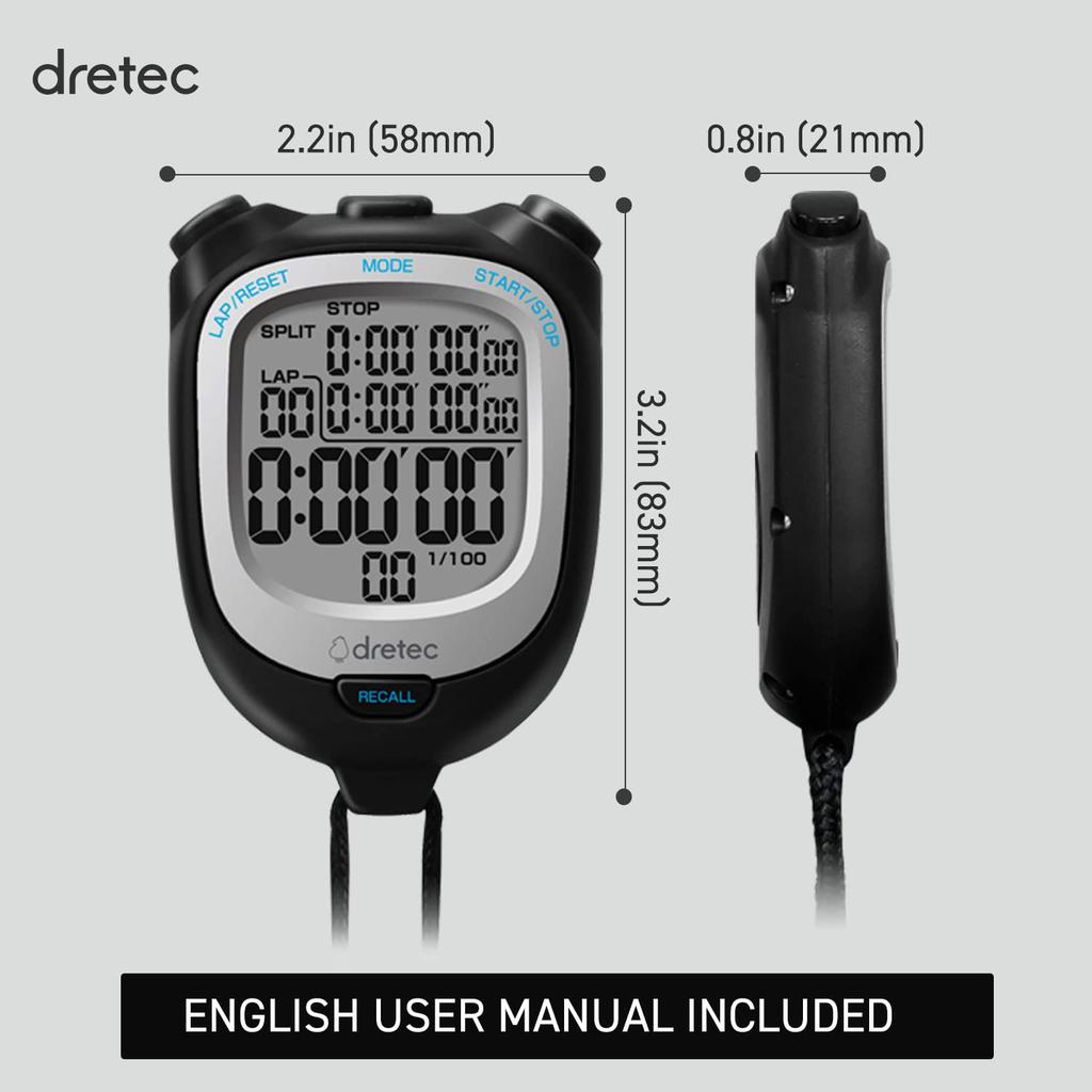 dretec Stopwatch Speel W Black SW-122BK