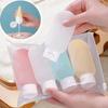 4Pcs/Set Travel Botttle Set 60ml Refillable Bottle Soft Silicone Lotion Shampoo Container Squeeze Tube Empty Bottle Liu