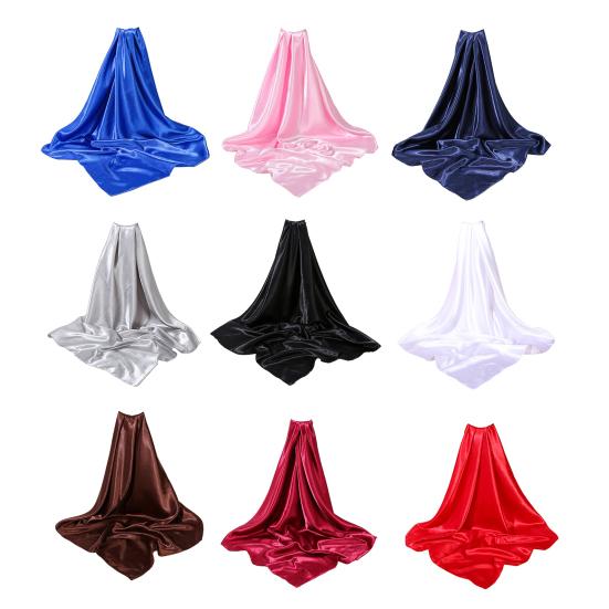 Женская шаль, однотонная, мягкая, имитация шелка, гладкая, легкая, дышащая, атласная шаль для повседневных путешествий, вечеринок