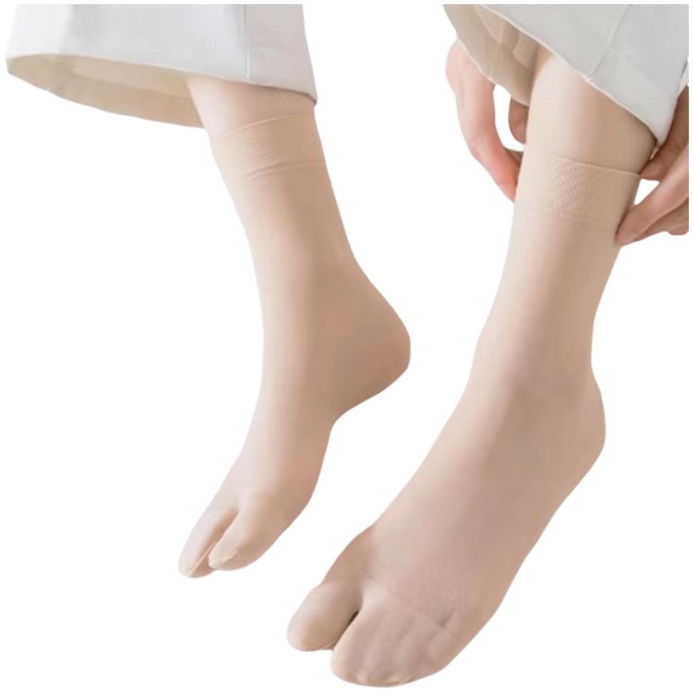 Breathable Mid Tube Socks Sexy Compression Socks Fashion Tabi Silk Socks Women
